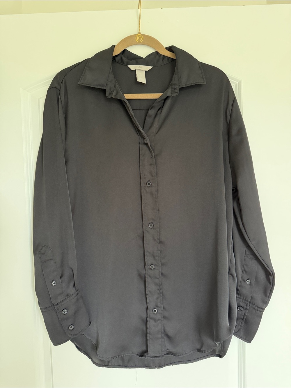 Black Button-Down Blouse